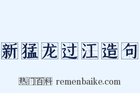 新猛龙过江造句是什么意思的图片